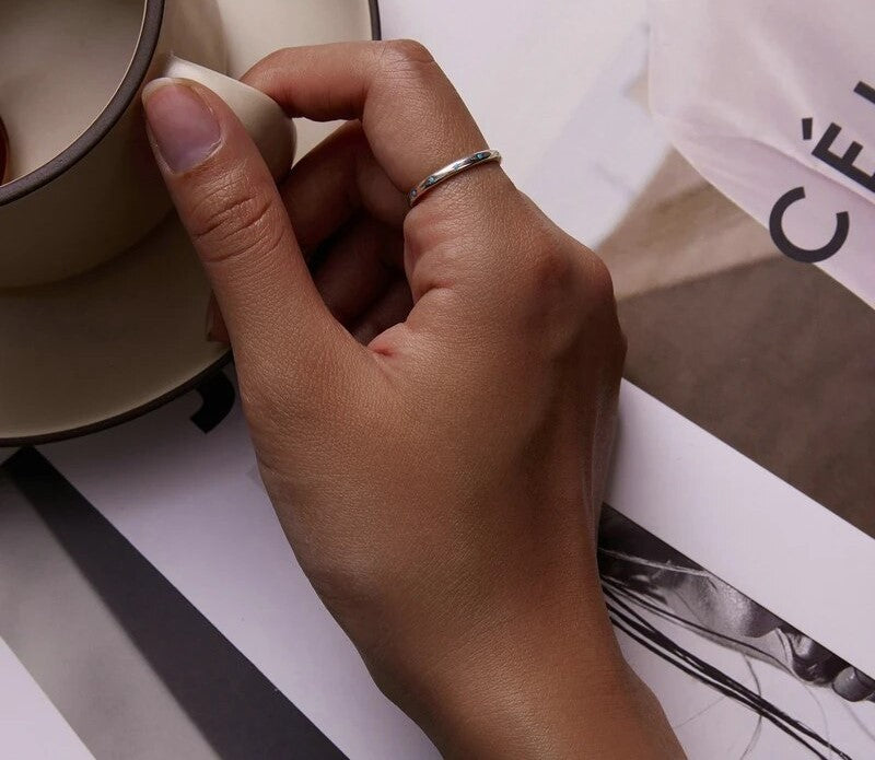 925 Sterling Silver Lucky Star Ring - TEA LU SHOP
