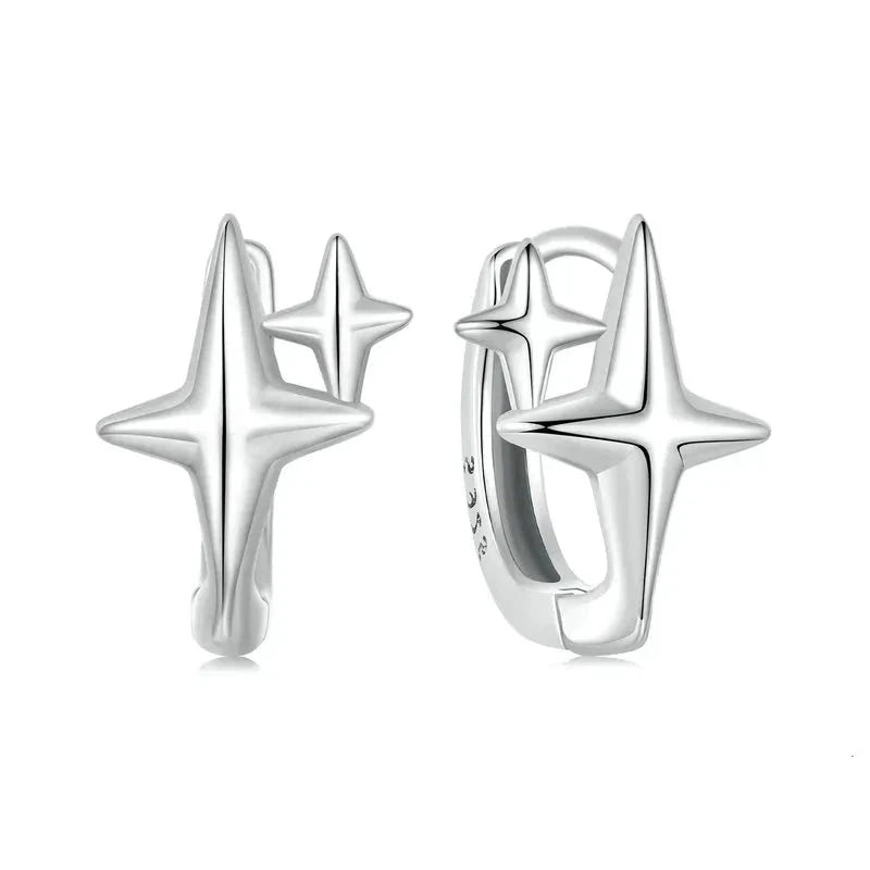 925 Sterling Silver Starlight Hoop Earrings