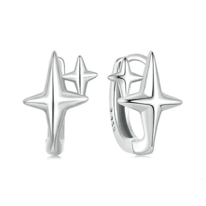 925 Sterling Silver Starlight Hoop Earrings
