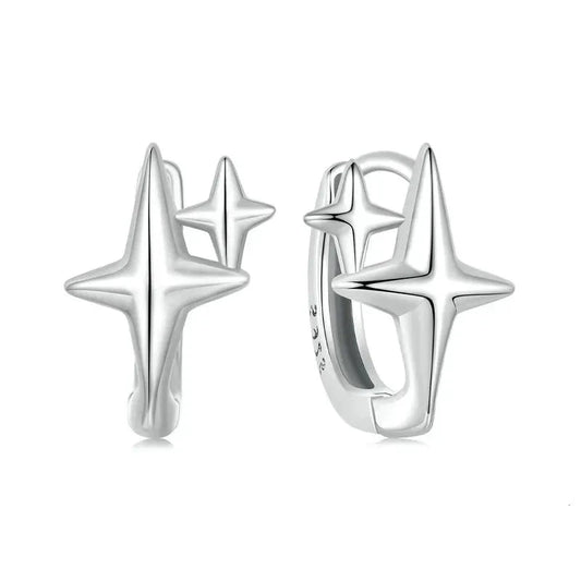 925 Sterling Silver Starlight Hoop Earrings