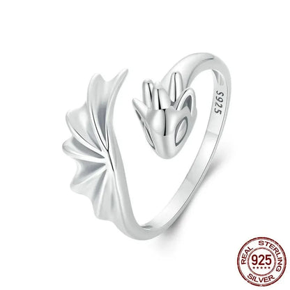 Sterling Silver Adjustable Dragon Ring
