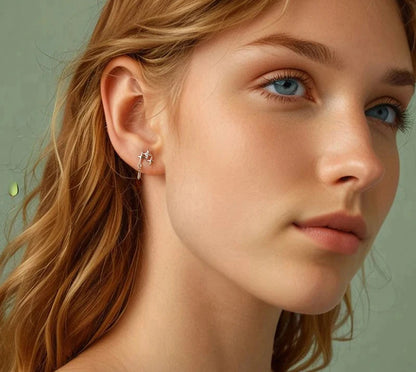 925 Sterling Silver Tiny Star Earrings