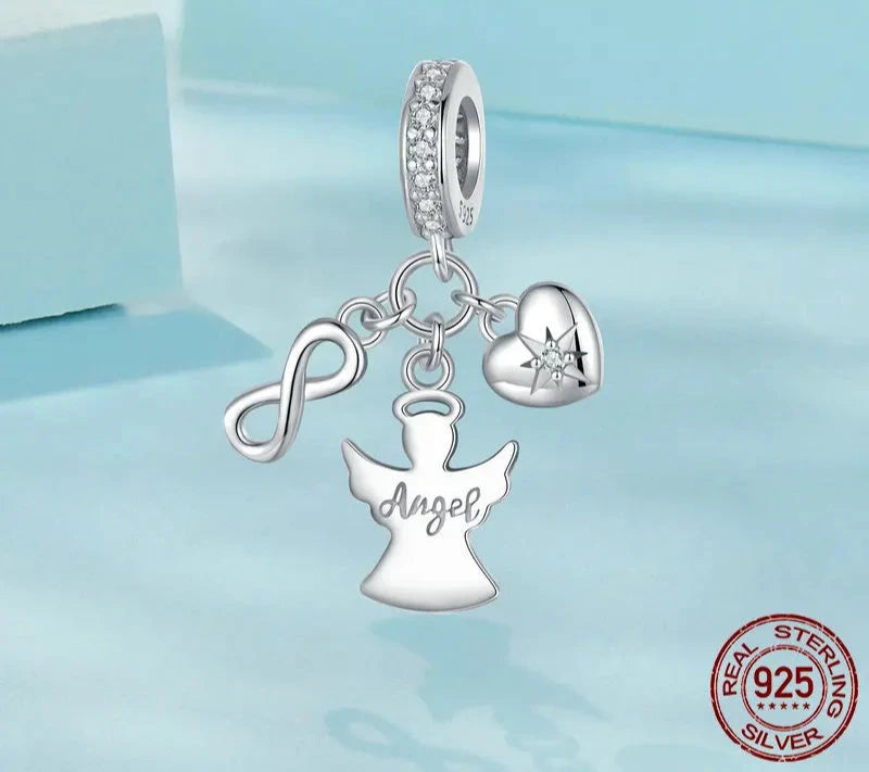 925 Sterling Silver Guardian Angel Pendant