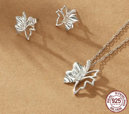 925 Sterling Silver Butterfly Pendant Necklace