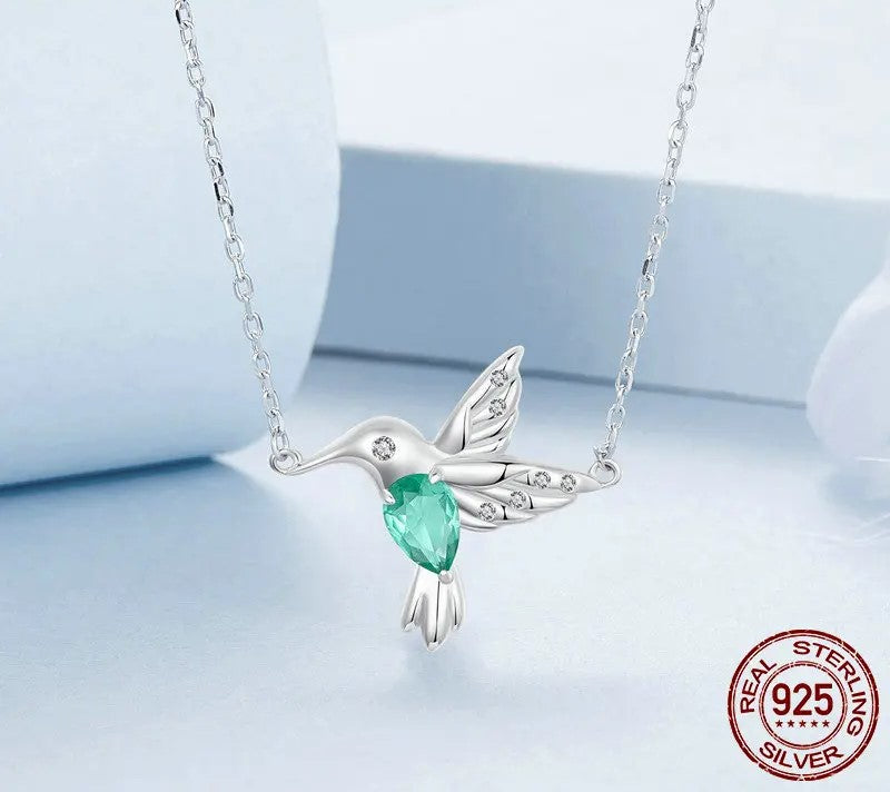 925 Sterling Silver Hummingbird Necklace - Shine Bright Store