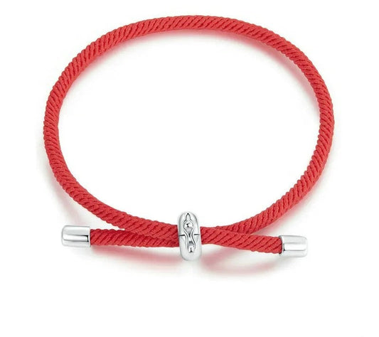925 Sterling Silver Red Rope Lucky Bracelet With Charm - Shine Bright Store