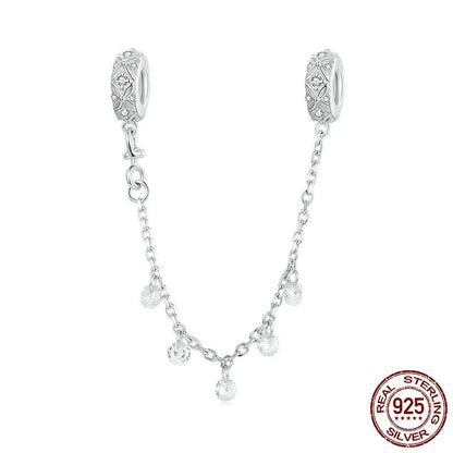 Dainty 925 Sterling Silver Embossed Silicone Chain
