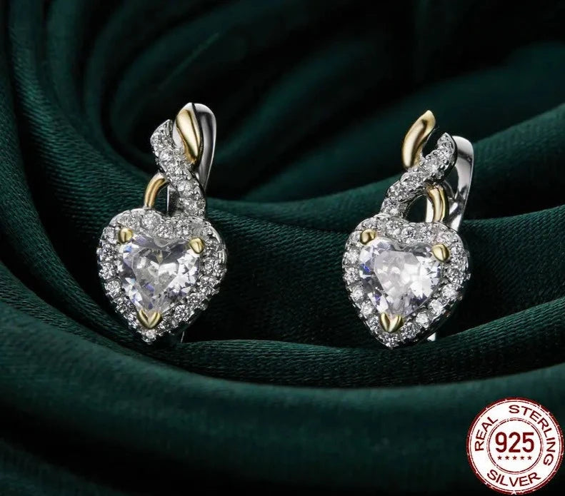 Delicate Heart-shaped Ear Buckles