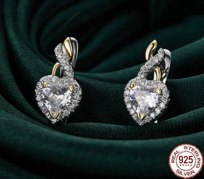 Delicate Heart-shaped Ear Buckles