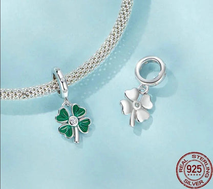 925 Sterling Silver Four-leaf Beads