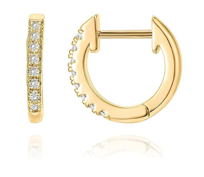 925 Sterling Silver Cuff Earrings with Cubic Zircon - TEA LU SHOP